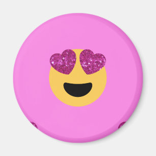 Imán emoji del ojo del corazón