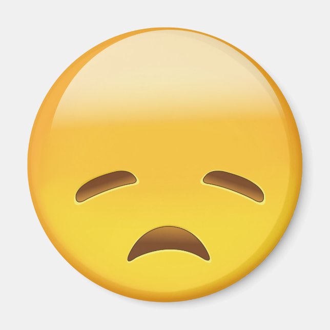 Imán Emoji facial desilusionada (Frente)