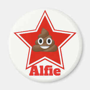 Imán Emoji Poo Personnalised de la estrella