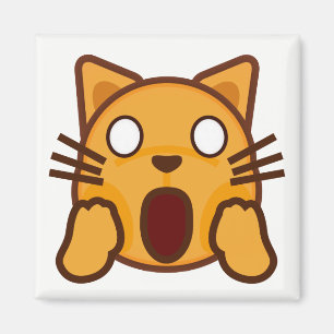 Imán Emoji rara de la cara del gato