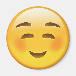 Imán Emoji sonriente blanca de la cara
