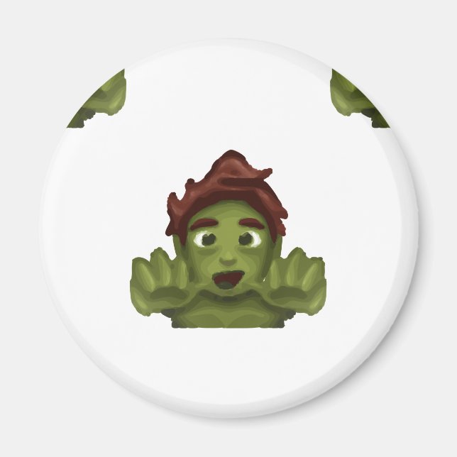 Imán emoji zombie man (Frente)