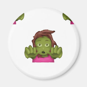 Imán emoji zombie woman