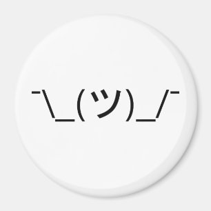 Imán Emoticon de arbusto ¯\_(ツ)_/ Ø Kaomoji japonés