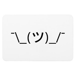 Imán Emoticon de arbusto ¯\_(ツ)_/ Ø Kaomoji japonés