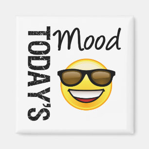 Imán Emoticon de hoy Guay del humor con las sombras