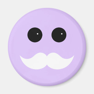 Imán Emoticon morado de bigote