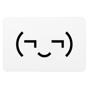 Imán Emoticon smug (‿) Kaomoji japonés