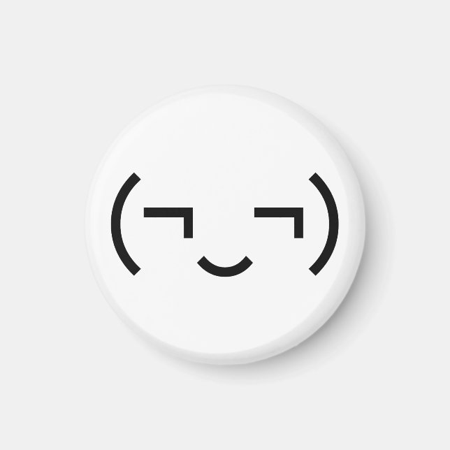 Imán Emoticon smug (‿) Kaomoji japonés (Frente)