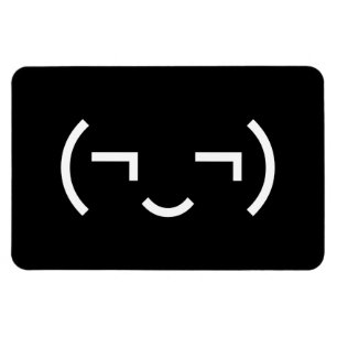 Imán Emoticon smug (‿) Kaomoji japonés