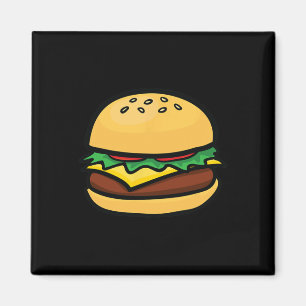 Imán Emoticono de hamburguesa con queso Hamburguesa con