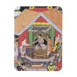 Imán Emperador Akbar (r.1556-1605) entretenido por sus 