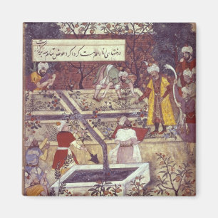 Imán Emperador Babur y su plan del arquitecto