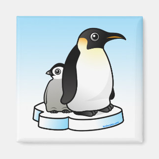 Imán Emperador Pingüino con Chick