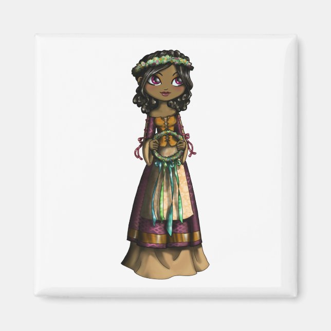 Imán Empleada de flores (Frente)