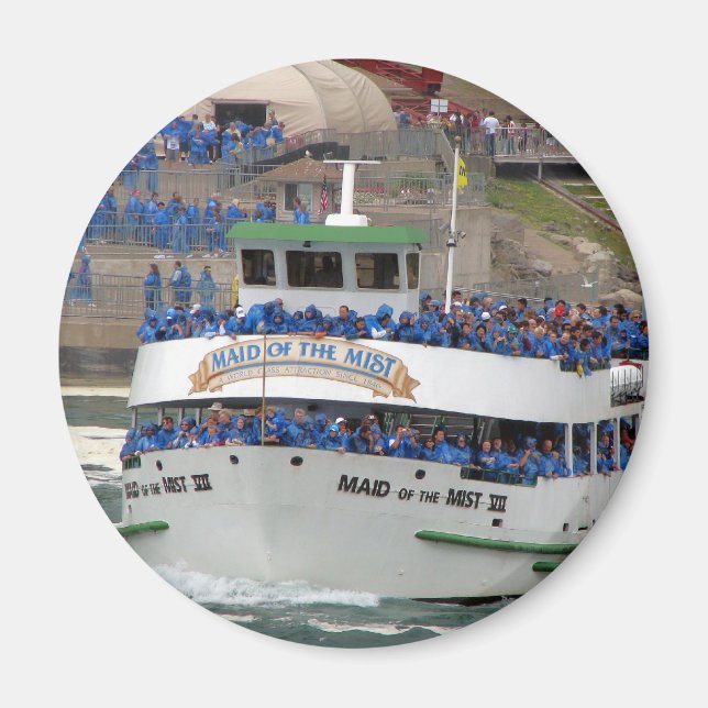 Imán Empleada del barco húmedo - Cataratas del Niágara (Frente)