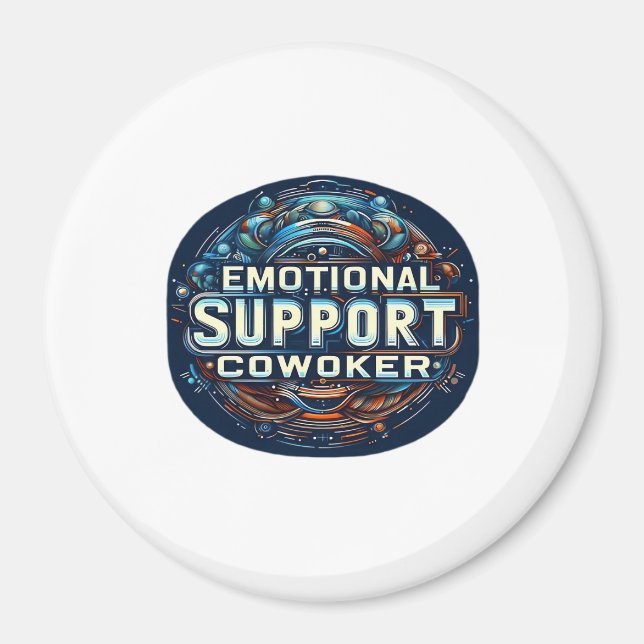 Imán Empleador de ayuda emocional, Typography Classic (Frente)