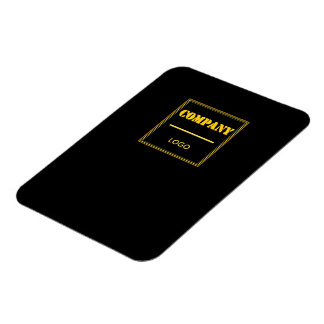 Imán Empresa Personalizada Negra Moderna Personalizada