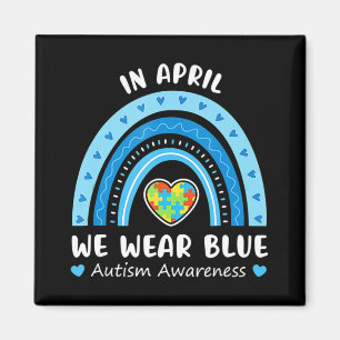 Imán En Abril Usamos El Autismo Arcoiris Azul Concienci