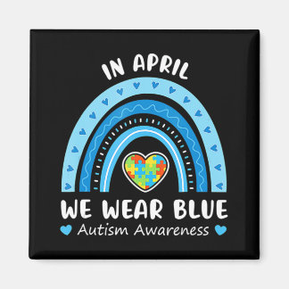Imán En Abril Usamos El Autismo Arcoiris Azul Concienci