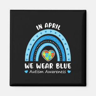 Imán En Abril Usamos El Autismo Arcoiris Azul Concienci
