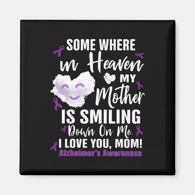 Imán En algún lugar del cielo mi madre está sonriendo (Frente)