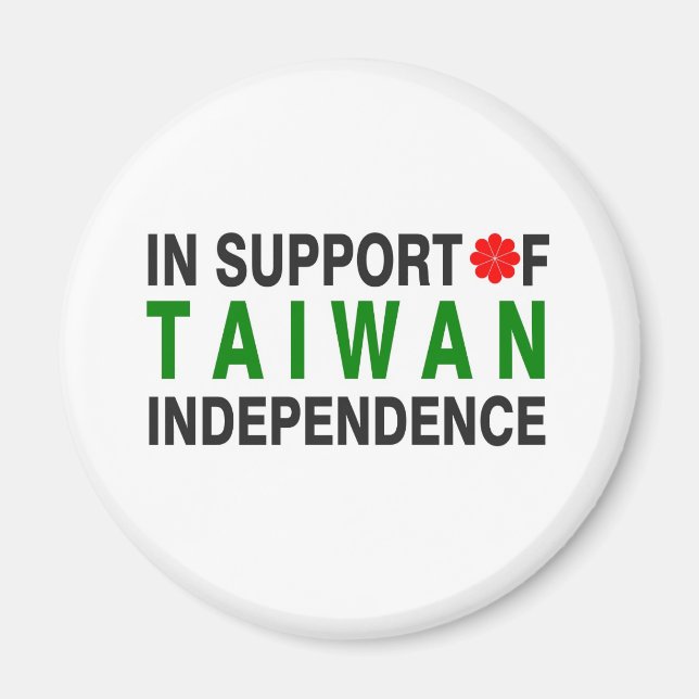 Imán En apoyo de la independencia de Taiwán (Frente)