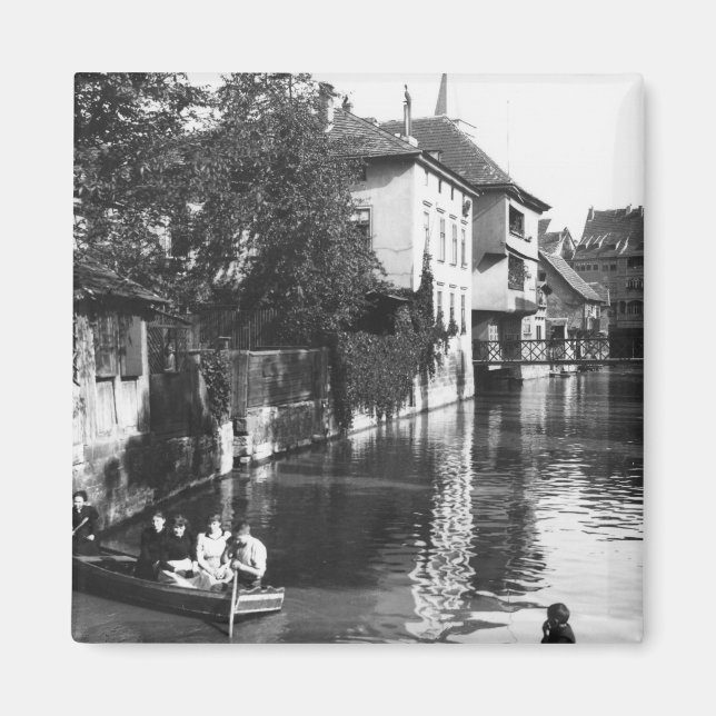 Imán En barco por el río Gera en Erfurt (Frente)