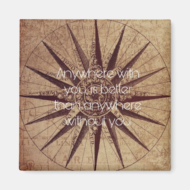 Imán En cualquier lugar con usted es mejor que en cualq (Frente)