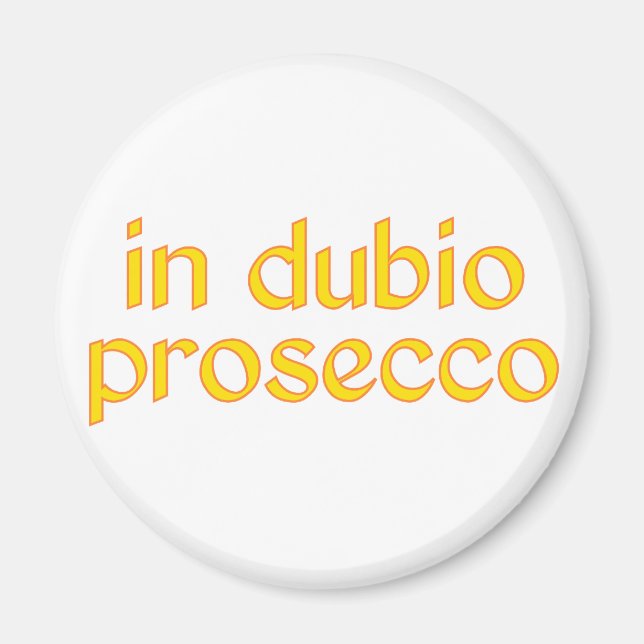 Imán en dubio prosecco (Frente)