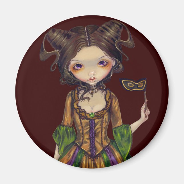 Imán "En el baile de la mascarada" (Frente)