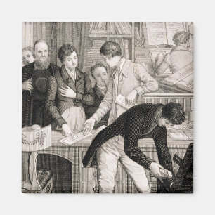 Imán En el banco, c.1800 (grabado)