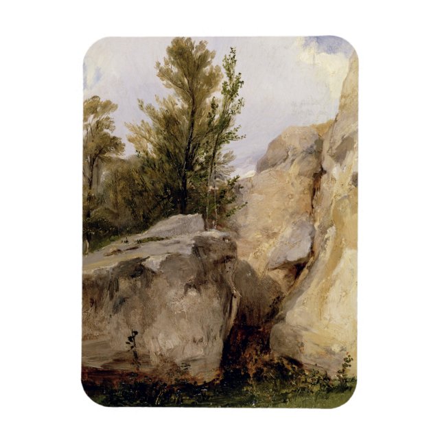 Imán En el bosque de Fontainebleau, c.1825 (petróleo en (Vertical)