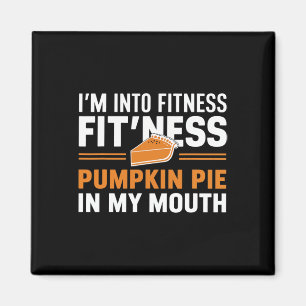 Imán En el gimnasio Calabaza Pie Humor de comida Divers
