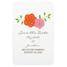 En el Naranja de Bloom Pink Save the Date Flexi Ma