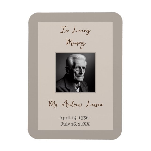 Imán En el recuerdo elegante del funeral de amor (Vertical)