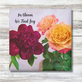 Imán En Flor Nos Encontramos Alegría Peonía Y Rosas