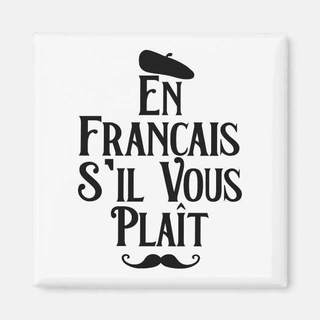 Imán En Francais S'il Vous Plait - Profesor Francés (Frente)