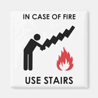 Imán En Funda de escaleras de uso de fuego
