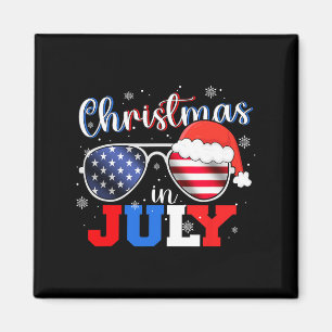 Imán En julio sombrero de Santa Sungles bandera de EE. 