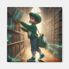 Imán En la Biblioteca - Mimán Verde