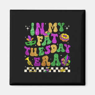 Imán En la era de mi Mardi Gras Fleur De Lis Fat Tuesda