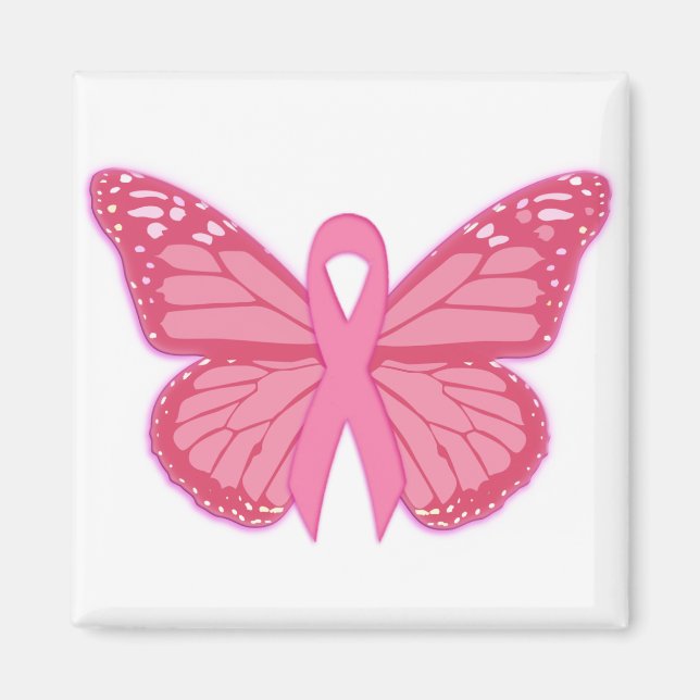 Imán En La Mariposa Rosa (Frente)