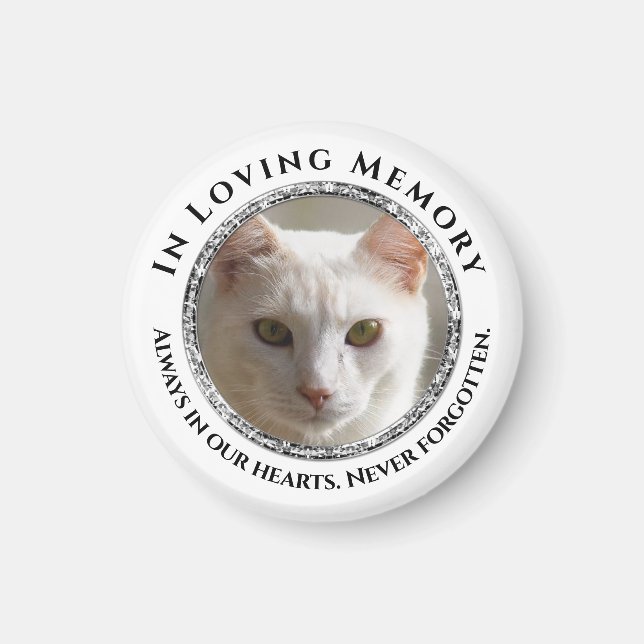 Imán En la memoria amorosa Foto de gato/Mascota (Frente)