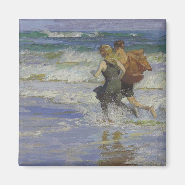 Imán En la playa (por Edward Henry Potthast) (Frente)
