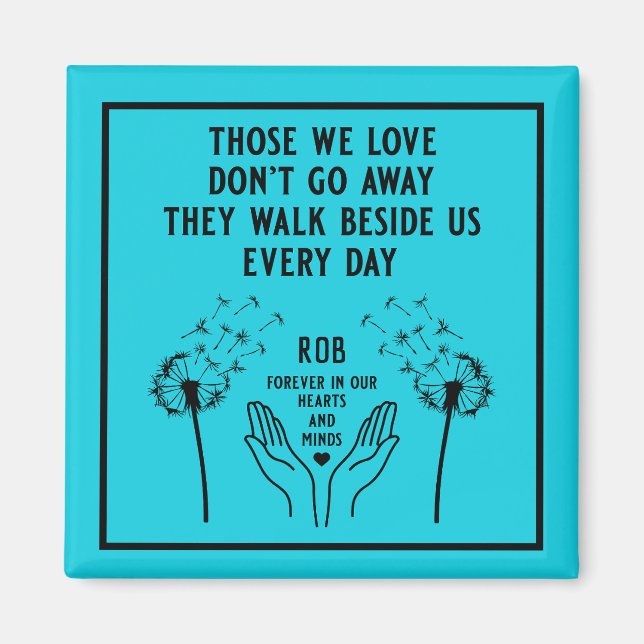 Imán En la recepción funeraria de memoria (Frente)