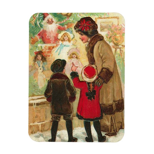 Imán En la ventana de la tienda de juguetes (Vertical)