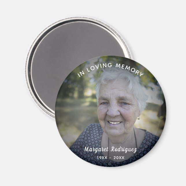 Imán En Loving Memory Celebration Of Life Personalizado (Anverso/Reverso)