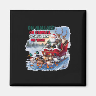 Imán En Mallard On Gadwall Navidades Funny Duck Hunting
