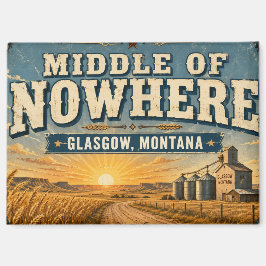 Imán En medio de ninguna parte Glasgow Montana Prairie